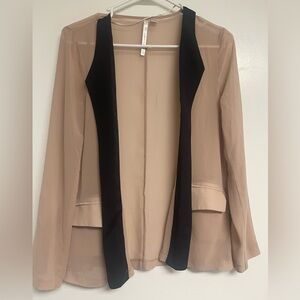 Shear lightweight blazer beige